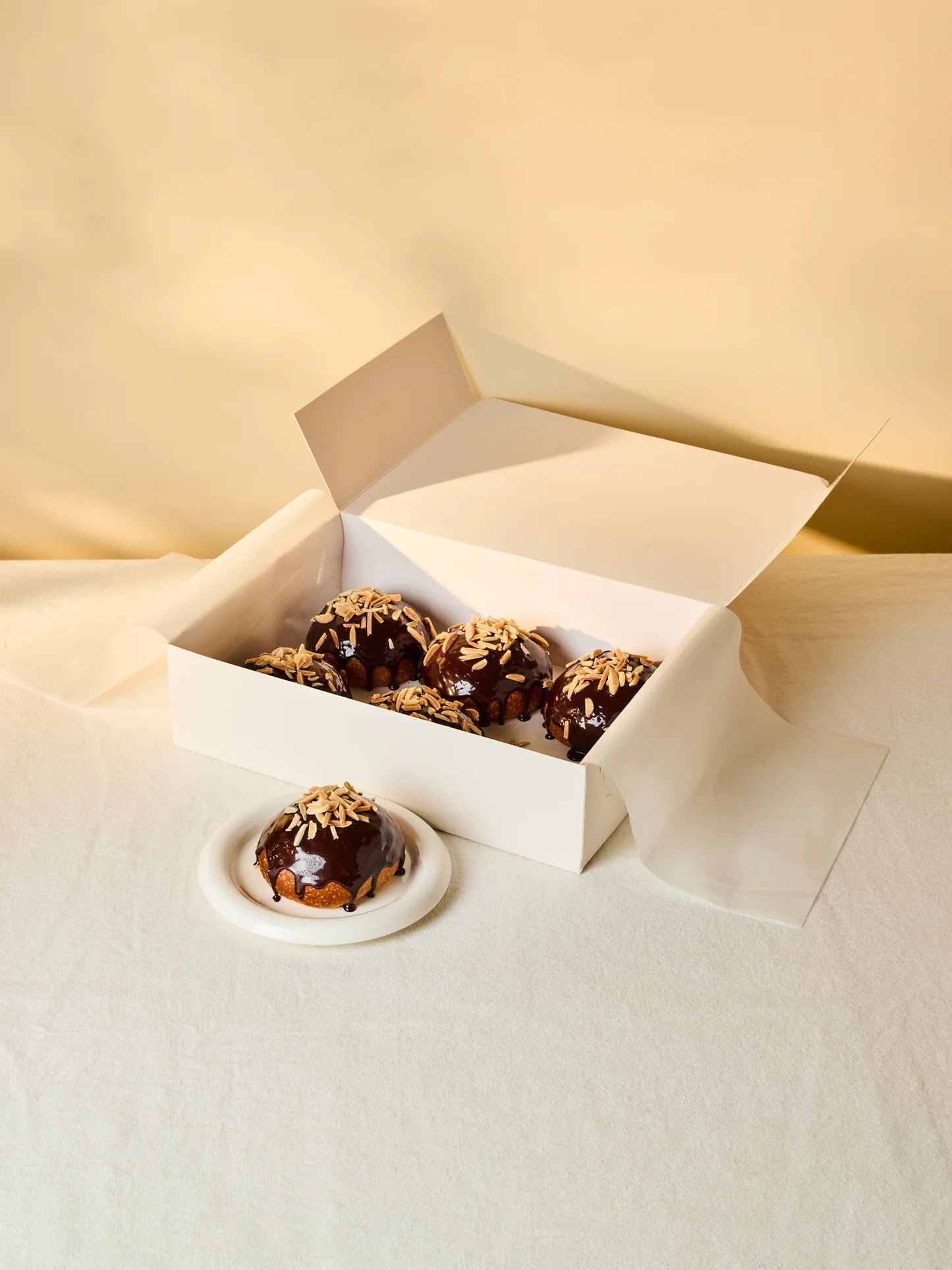 6 Chocolate & Salted Almond Buns